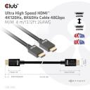 Club3D HDMI кабель CAC-1374 4 м 48 Гбит/с 4K120Hz 8K60Hz, 26 AWG, золотые контакты, 3D, eARC, HDR