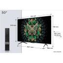 Tcl Телевизор 50C69K, 127см, 3840 x 2160, 4K Ultra HD, QD-Mini LED, Плоский, 16:9, Смарт ТВ, Wi-Fi, Bluetooth, HDMI 2.1, 4x HDMI