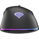 Genesis spēļu pele Krypton 200 NMG-1713, 6400 DPI, 6 pogas, RGB apgaismojums, USB, ergonomisks dizains