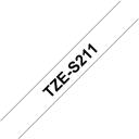 Brother līmlente TZe-S211, 8 m, 6 mm, UV izturīga, melna uz balta, TZe, 1 kasete