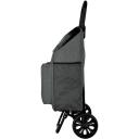 Jata Iepirkumu soma ar riteņiem HCAR2564, 40l, 30kg, pelēka, tekstilmateriāls, tērauds, 2 riteņi, regulējamas siksnas