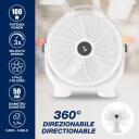 Beper Grīdas ventilators P206VEN561, 100W, 3 ātrumi, 360&deg; vertikālais gaisa plūsmas virziens
