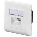 Digitus sienas ligzda DN-9006-N, 80mm, 80mm, 2xRJ45, 250MHz, 1GbE, ekranēta, balta RAL 9010