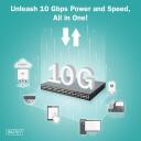 Digitus PoE inžektors DN-95117, 370 W, 24 x RJ-45, AC 100-240 V, 19" - 1U, melns