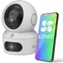Ezviz H7C CS-H7c-44WF-W2 Siseruumide Kahe Objektiiviga 4MP 2K Nutikas Pööratav 360° Kaamera MicroSD / Öönägemine Valge