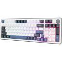 White Shark EXCALIBUR-W GK-007251 US, 97 taustiņi, KTT Hot-Swap vīna sarkanie slēdži, 1.063kg, RGB apgaismojums