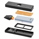 Asinātājs Whetstone Premium, FISKARS, 1058937, 284 mm, divpusējs akmens, 26&deg; asinā&scaron;anas leņķa vadotne, neslīdo&scaron;s turētājs