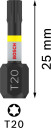 Skrūvgrieža uzg.T20 /L=25 2 gab./ Impact, Tiecienskrūvgriežiem, akumulatoru skrūvgriežiem PRO IMPACT T SKRŪVGRIEŽA UZGALIS, 2608522474, BOSCH