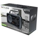 Muse 2 joslu pārnēsājamais radio M-06DS, 230V, 2 joslas FM/MW, AUX in, pelēks, 1 x iebūvēts skaļrunis
