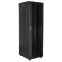 Lanberg Vaba seisva rack FF01-6842-12B, 600x800x2055mm, 42U, 800kg, IP20, 4 230V ventilaatorit, karastatud klaas