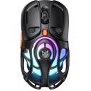 Onikuma DM02 datorpele, DM02 Black, 800/1200/2400/3600/6400/12800 DPI, RGB apgaismojums, 1000 Hz ziņo&scaron;anas frekvence