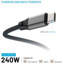 Fixed Magnetiline Kootud Kaabel USB-C/USB-C, FIXDBM-CC12-GR, 1.2m, 240W, 480 Mbps, magnetiline, kiire laadimine