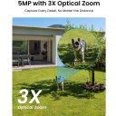 Välitingimustes kasutatav nutikas 5 MP PTZ WiFi jälgimiskaamera liikumisel aktiveeruvate prožektorite ja kahesuunalise heliga Must E540-B WCEO5MP06PTAFB Reolink