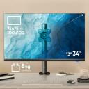 Onkron monitori kinnitus, D101E-B, 13-34 tolli, 8 kg, VESA 75x75/100x100 mm, kallutus -45&deg; kuni +45&deg;, p&ouml;&ouml;ramine 360&deg;
