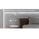 Ruijie RG-RAP1200(F) | Wi-Fi 5 (802.11ac) Беспроводная Точка Доступа — 1267 Мбит/с, 2× Сетевых Порта, Без PoE, Белый Корпус