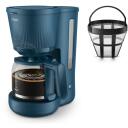 Philips Kavos aparatas HD7411/70, Galia 1080 W, Vandens talpa 1.32 L, Talpa 10 puodelių, Spalva Mėlyna