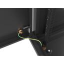 Lanberg Seinale paigaldatav kapp 19'' WF01-6412-00B, 450mm, 12U, 60kg, IP20, metalluksed, 4 vertikaalset riba, 2 ventilaatori pesa