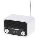 Adler Bluetooth raadio AD 1185, 1800 mAh, FM 50 eelnevalt seadistatud jaama, AUX, LCD ekraan, valge
