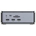 Lindy dokas USB4 43372, 8K 30Hz, 4K 60Hz, 4 USB 10Gbps prievadai, 100W USB PD, 1 HDMI, 1 DisplayPort, 1 RJ45