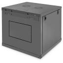 Digitus Sienas montāžas skapītis DN-19 09-U-EC-SW, 60cm, 45cm, 50.5cm, 9U, melns, cinkotas sliedes