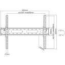 Sbox televizora kron&scaron;teins PLB-2546T-2, 37-80'', 45kg, 600x400, noliecams, melns, tērauds