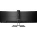 Philips | SuperWide curved LCD display | 499P9H/00 | 48.8 " | VA | Dual QHD | 32:9 | 70 Hz | 5 ms | 5120 x 1440 pixels | 450 cd/m&sup2; | Headphone out | HDMI ports quantity 2 | Black
