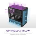 Nzxt Kaste H3 Flow CC-H31FB-01, 389mm, 225mm, 400mm, 1x120mm ventilators, 3x2.5" diski, 1x3.5" disks, 1x USB 3.2 Gen 2x2 Type-C