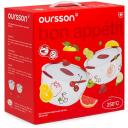 Oursson Bļodu komplekts BS4781RC/DC, 3 L, 22,3 cm, 120 mm, 2,2 kg, Keramikas, Ķir&scaron;u, Balts, Silikons, Caurspīdīgs, 250 &deg;C
