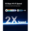 BE11000 Triju joslu Wi-Fi 7 maršrutētājs 4× 2.5G porti VPN MLO WPA3 Mesh melns Cudy WR11000