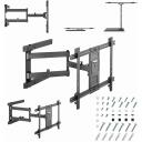 Gembird sienas stiprinājums WM-80ST-05, atbalsta 1 televizoru, 37-80 collas, VESA 200x200-600x400 mm, 50 kg, 180&deg; pagrieziens
