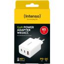 Intenso maitinimo adapteris 7806512, 100-240 V, 20 V, 3 A, 2xUSB-C, 1xUSB-A, greitas įkrovimas, baltas