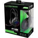 Esperanza Austiņas EGH5000, 312g, 32&Omega;, 105dB, 20-20000Hz, 40mm, USB 2.0, 2m, 30-16000Hz, RGB apgaismojums