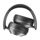 EarFun HP200B WavePro bezvadu austiņas Bluetooth 5.3 ar aktīvo trok&scaron;ņu slāpē&scaron;anu (ANC) Hi-Res Audio 40 mm skaļruņi līdz 80 st akumulatora darbības laikam melns