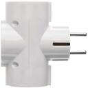 Emos Daugialypės lizdai P00242, 3x2P+PE, 2300W, IP20, balta, plastikas, 1 vnt, kabinamas