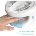 Homedics Pro Manicure Set MAN-3023A-EU, valge, k&uuml;&uuml;nte kuivati, 12 otsikut, aku, 2 kiirus