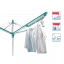 LEIFHEIT Sokihoidja Easyclip Linomatic 1085650 38 v&auml;ikest eset, 8 riidepuud