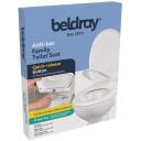 Beldray Perhe WC iste LA037185EU7, valge, 370x450mm, 260x387mm, antibakteriaalne, pehme sulgemine