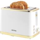 Petra Tosteris PT5032WVDE, 930W, balta, zelta, elektroniskā vadība, atkausē&scaron;ana, izņemama drupaču paplāte, atkārtota sildī&scaron;ana