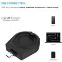 Fixed strāvas adapteris FIXDW-GA-BK, 2.5W, 1x24 pin USB-C, melns, viedpulksteņiem
