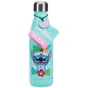 Paladone Ūdens Pudeli PP10960LS, 460ml, nerūsējo&scaron;ais tērauds, zils/tropisks Stitch dizains, oficiāli licencēts Disney produkts