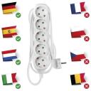 Emos Ilgintuvas P0523R, 3m, 5&times;2P+PE VOKI&Scaron;KAS, PVC, 3680W, vaikų apsauga