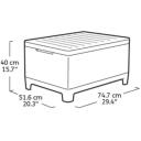 Keter Aiatabel 29214803ECV, 51,6cm x 74,7cm x 40cm, 5,30kg, ilmastikukindel, Click&GO kokkupanek