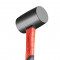 Rubber hammer 340g, black, fiberglass handle DNIPRO-M