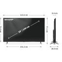 Sharp 55HP5265E teler, 139,7 cm, 3840 x 2160, 4K UHD, HDR10, Dolby Vision, Dolby Atmos, Wi-Fi, must