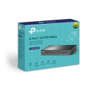 8-Port 10/100Mbps stalinis jungiklis su 4-Port PoE, TP-Link, TL-SF1008LP, 8&times; 10/100 Mbps, 4&times; PoE, 41 W