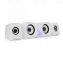 White Shark Arvutik&otilde;larid MOOD-W, 2.2 Stereo, 5V, 16W, 150-20000Hz, 85dB, 3.5mm Audio, USB 2.0, Vikerkaare efekt