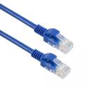 Sbox UTP kabelis UTP-5BL, 5m, 26AWG, 5e, RJ45, RJ45, lieti un apzeltīti spraudņi, zila krāsa