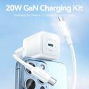 Vention lādētājs MODELIS TZ-FEPW0-EU-01, 20W, 100-240V, 1xUSB-C, ātrā uzlāde, pārkar&scaron;anas aizsardzība