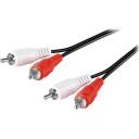 Goobay Stereo RCA kabelis 2x RCA 50030, 5m, 2 RCA vīrie&scaron;u, apaļ&scaron;, savieno audio ierīces