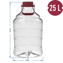 25 L Purunematu Demijohn kraani ja k&auml;epidemega BROWIN 644226, 29.5x29.5x54.2 cm, 0.995 kg